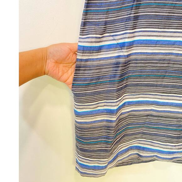 Studio 412 Oversized Boxy Pocket Summer Dress Medium Oversized Stripped - Picture 6 of 8